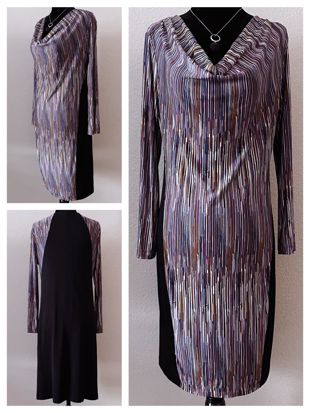 BCBGMaxAzria Cowl Neck Jersey Shift Dress